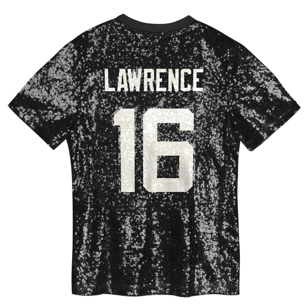 Trevor Lawrence Jacksonville Jaguars Girls Youth Sequin V - Neck Fashion Jersey - Black