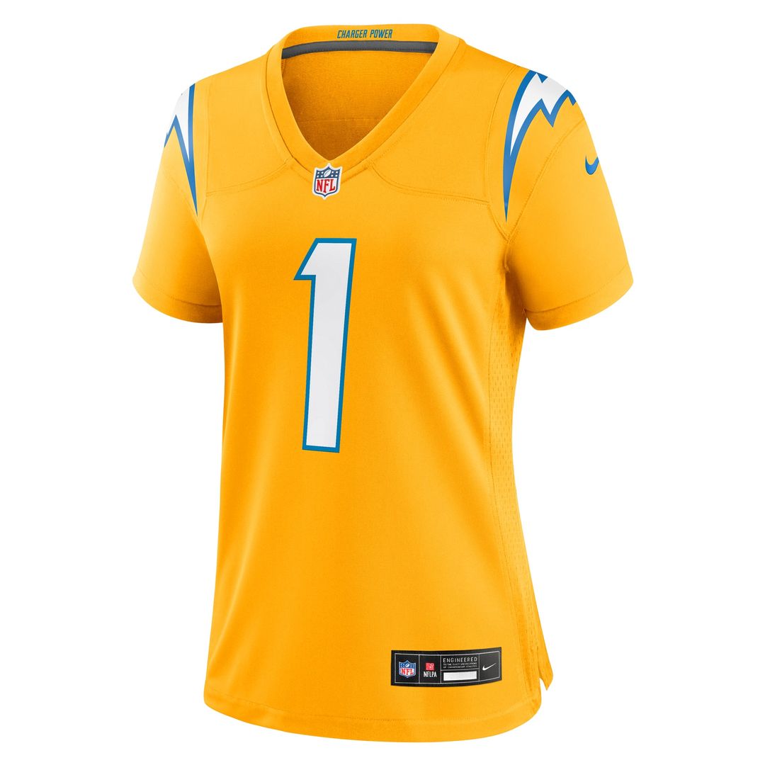 Quentin Johnston Los Angeles Chargers Women's Alternate Charger Power Game Jersey - Gold