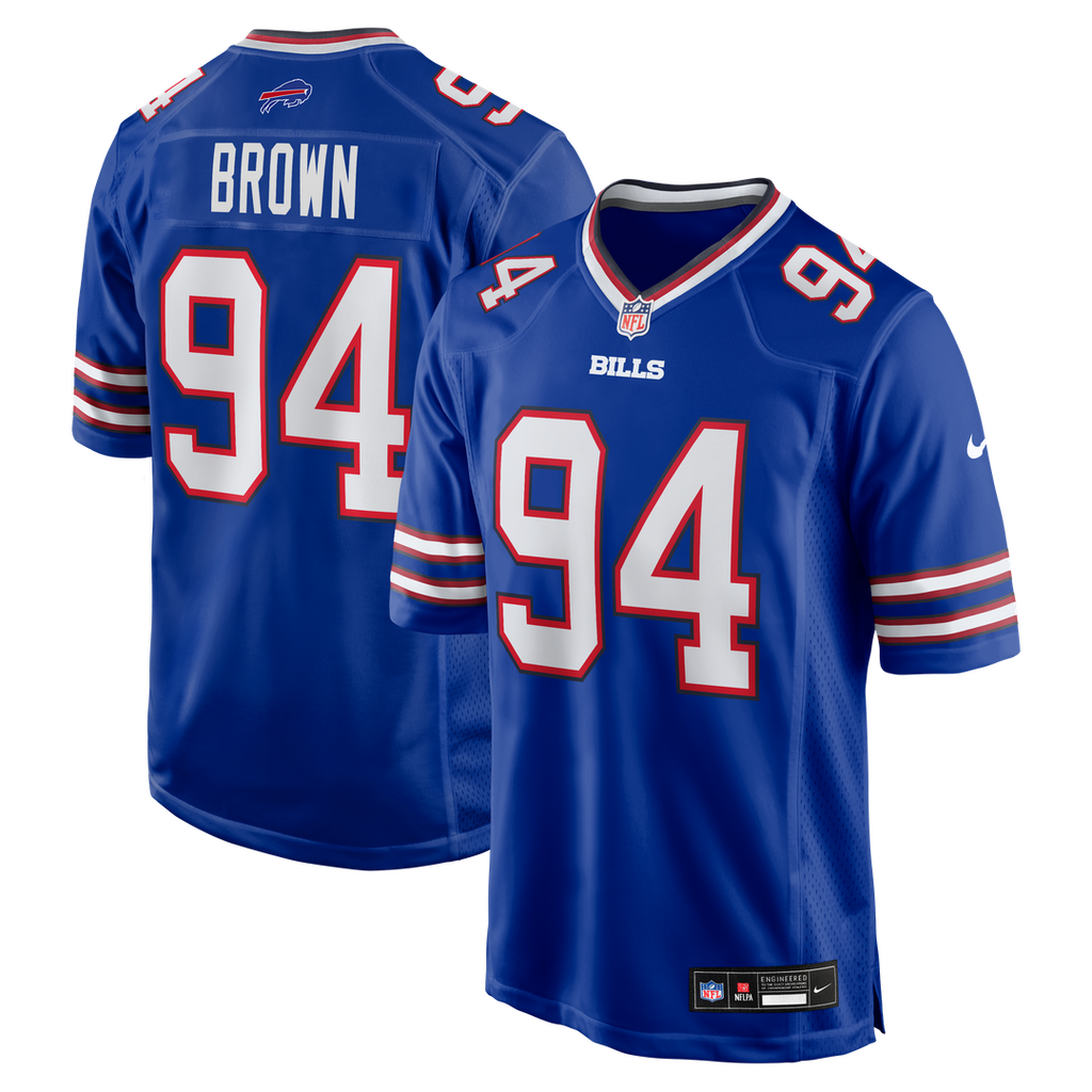 Andrew Brown Buffalo Bills Game Jersey - Royal