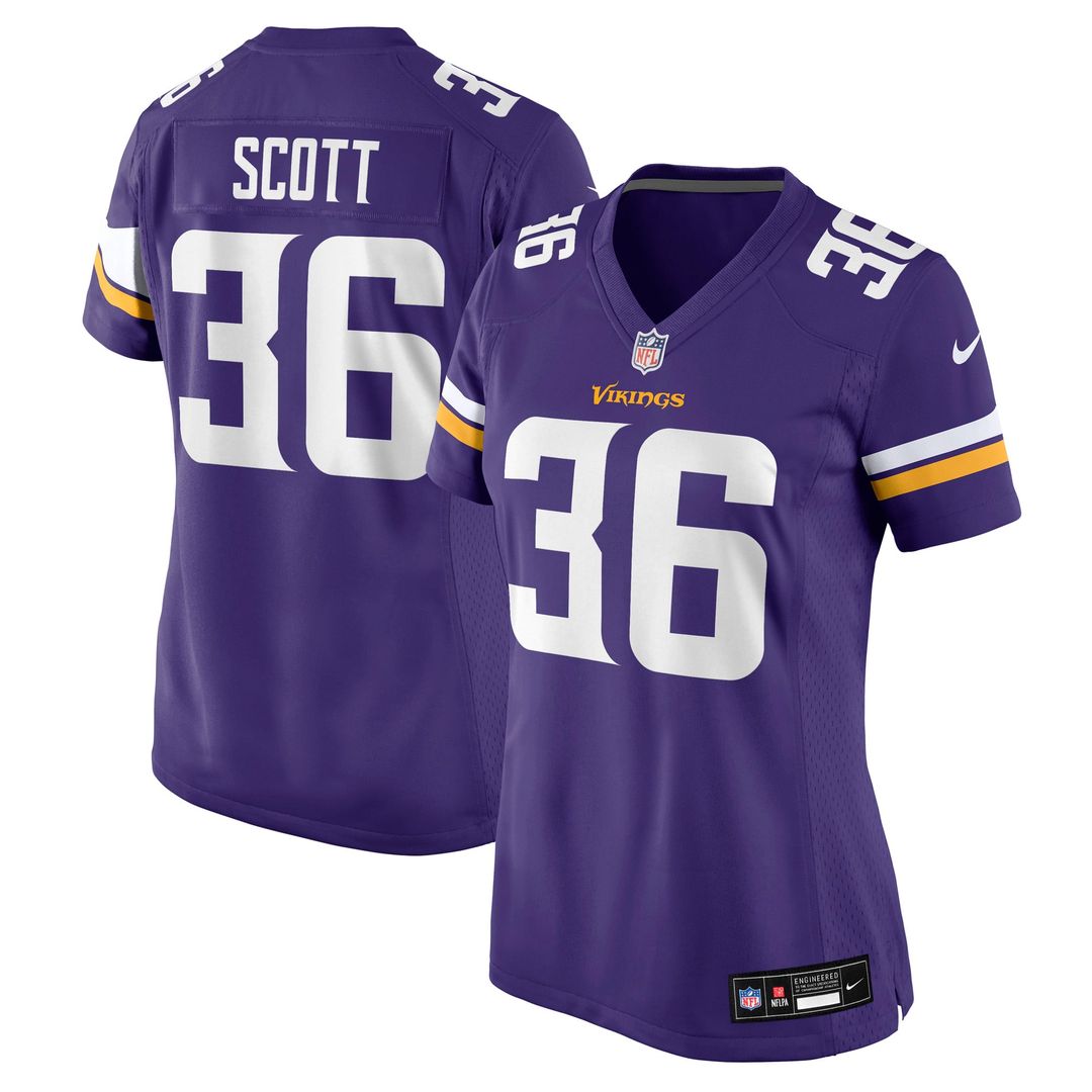 Zavier Scott Minnesota Vikings Women's Team Game Jersey - Purple