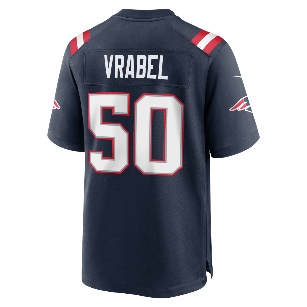 Mike Vrabel New England Patriots Game Retired Player Jersey - Navy