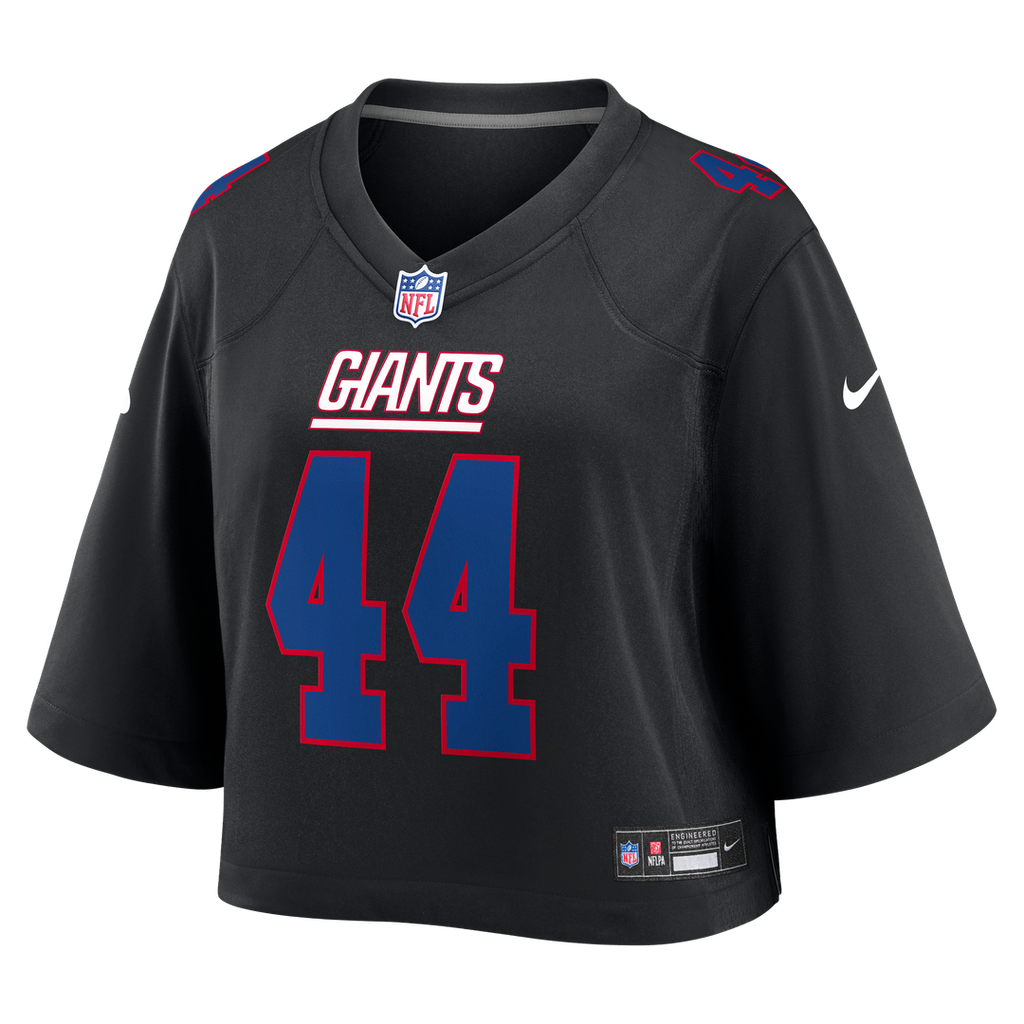 Cam Skattebo New York Giants Women's Cropped Fashion Game Jersey - Black