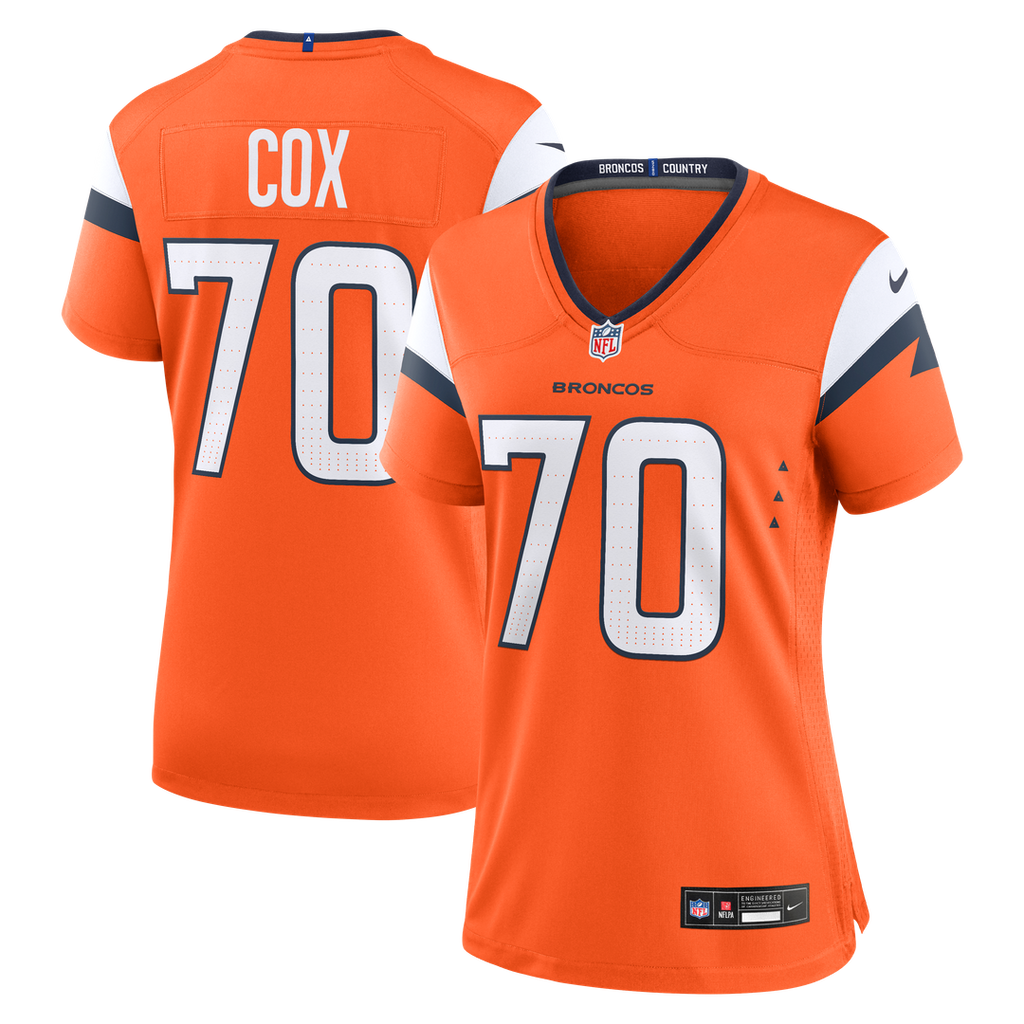 Marques Cox Denver Broncos Women's Team Game Jersey - Orange