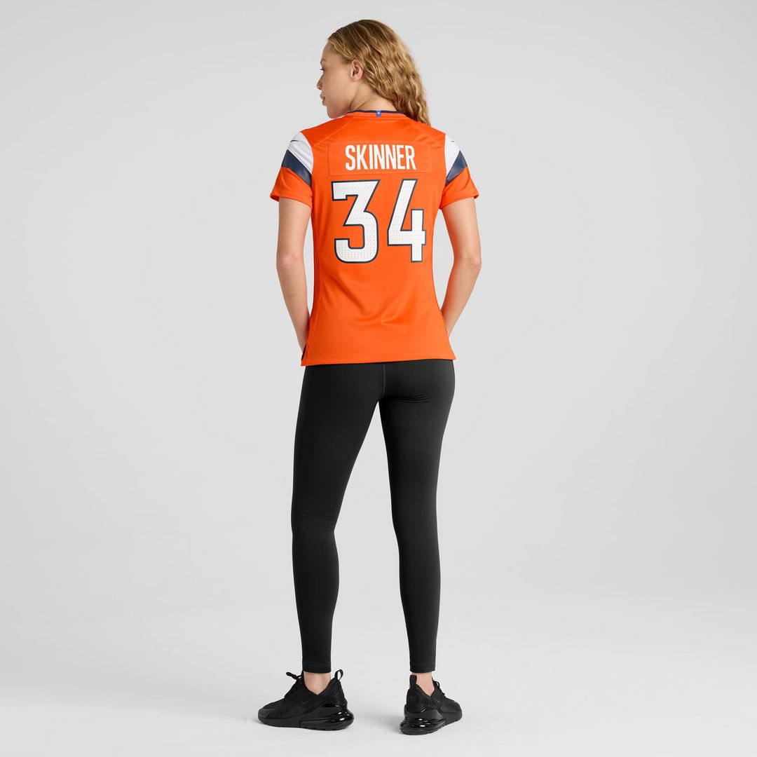 JL Skinner Denver Broncos Women's Team Game Jersey - Orange