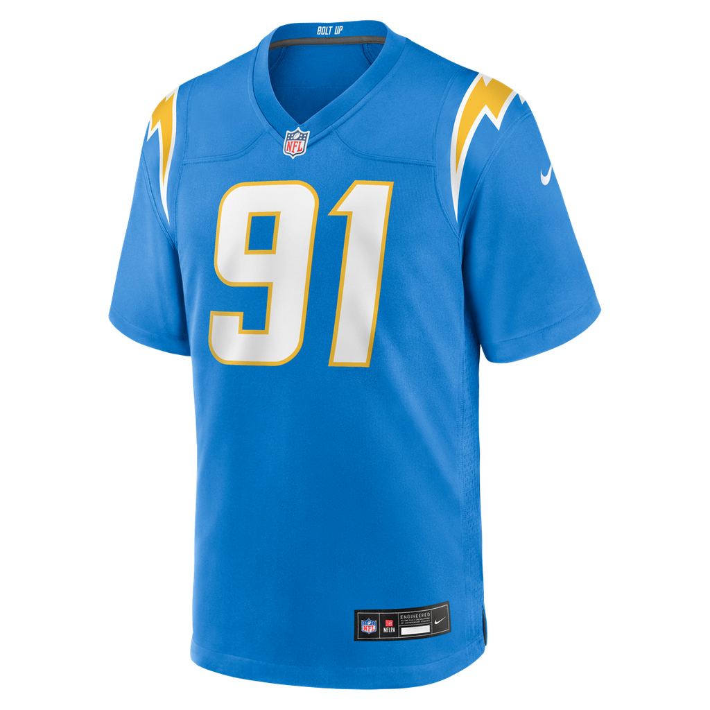 Nick Barrett Los Angeles Chargers Team Game Jersey - Powder Blue