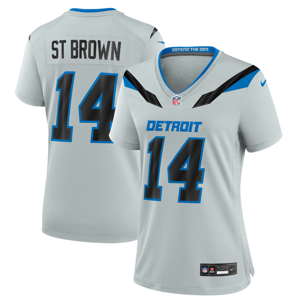 Amon - Ra St. Brown Detroit Lions Women's 2026 Rivalries Collection Game Jersey - Silver