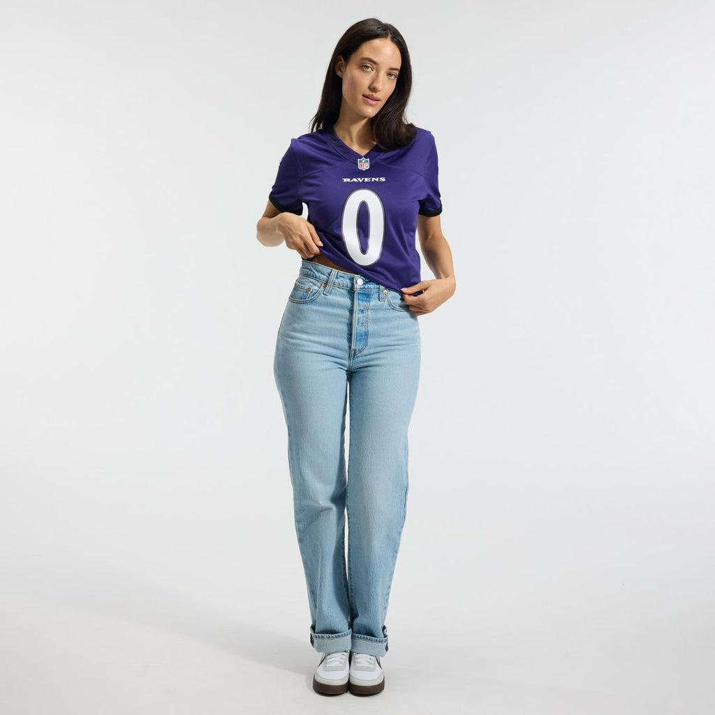Roquan Smith Baltimore Ravens Women's Team Game Jersey - Purple