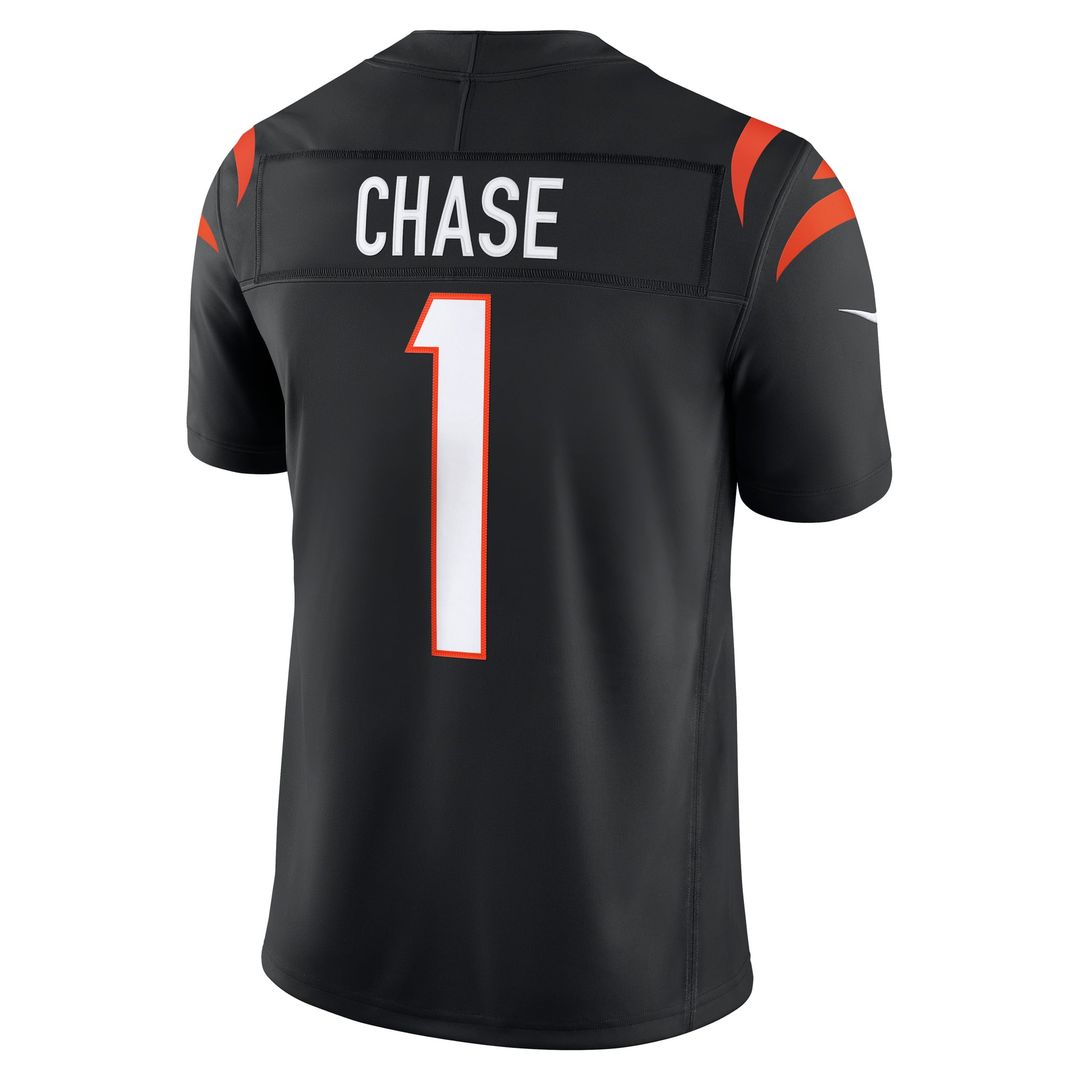 Ja'Marr Chase Cincinnati Bengals Team Vapor F.U.S.E. Stitched Limited Jersey - Black