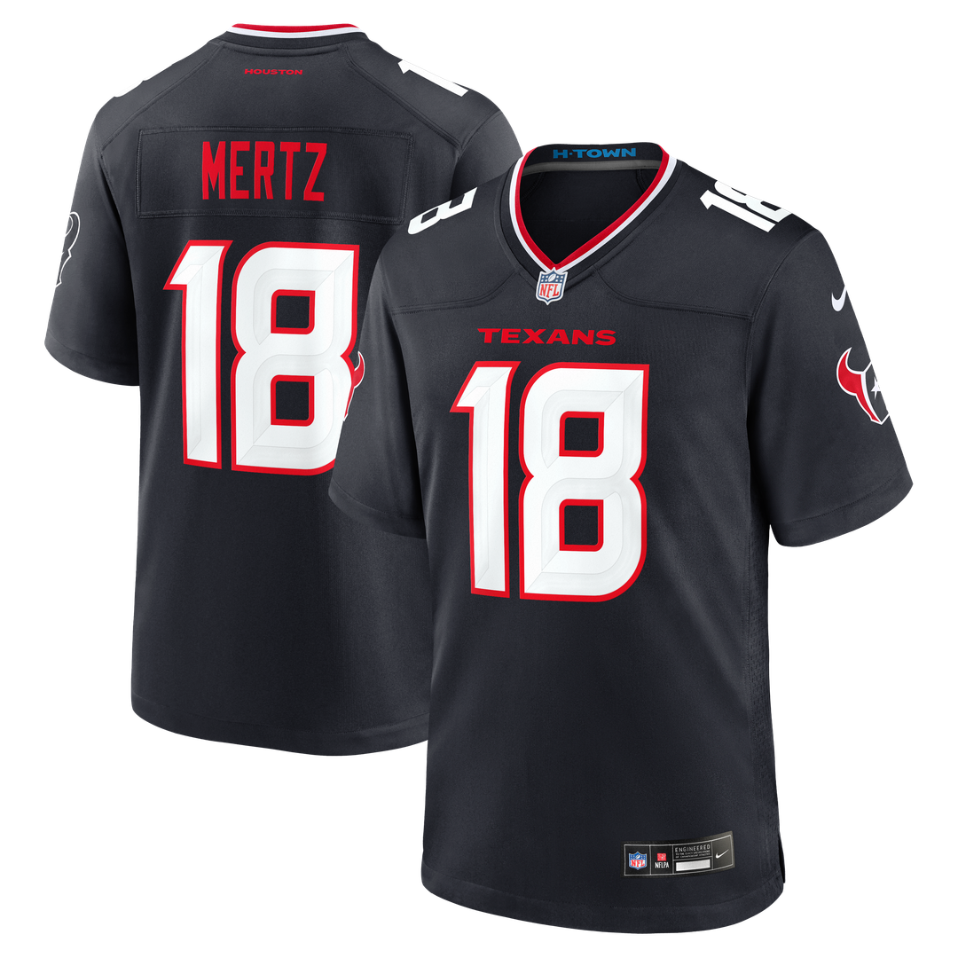 Graham Mertz Houston Texans Team Game Jersey - Navy