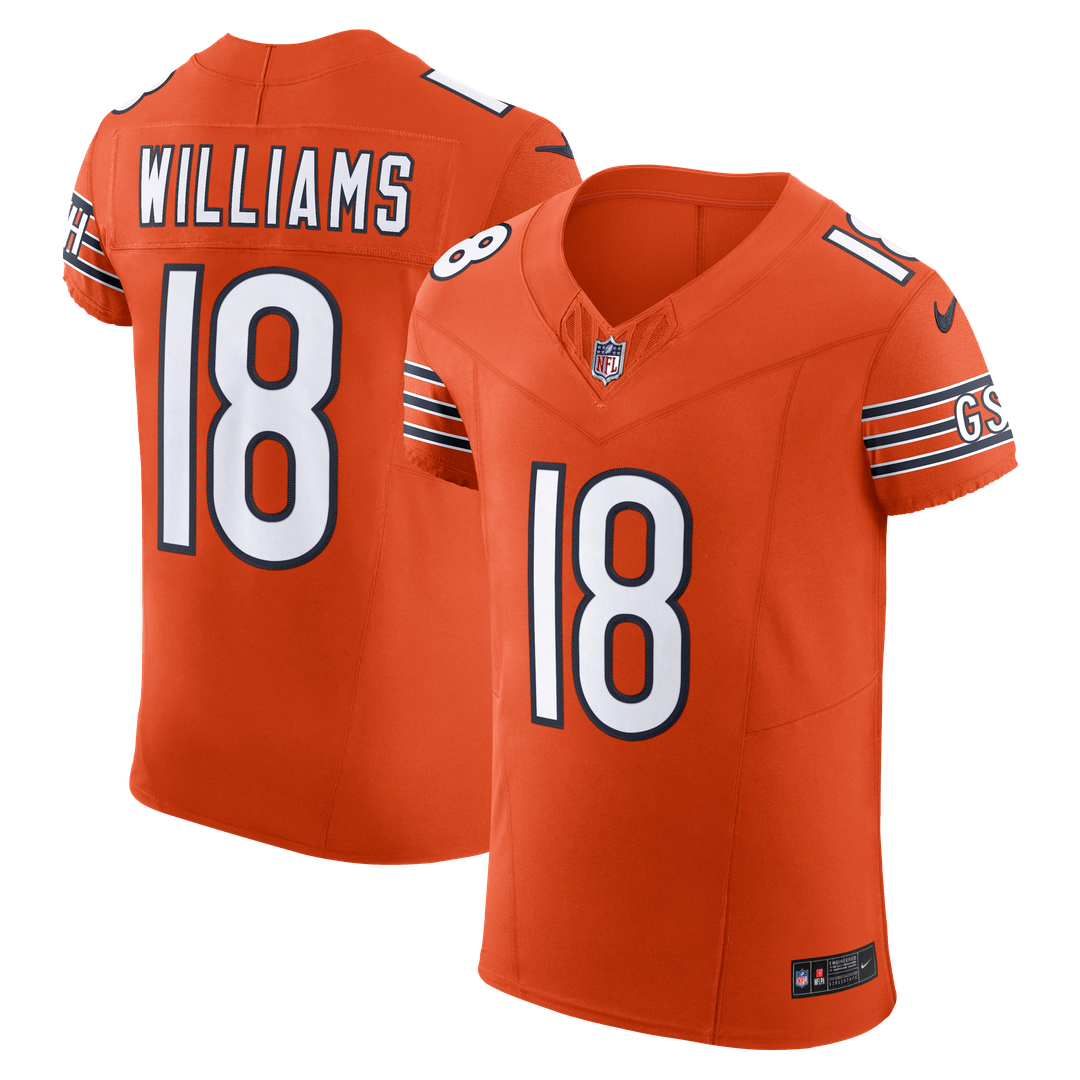 Caleb Williams Chicago Bears Alternate Vapor F.U.S.E. Elite Jersey - Orange