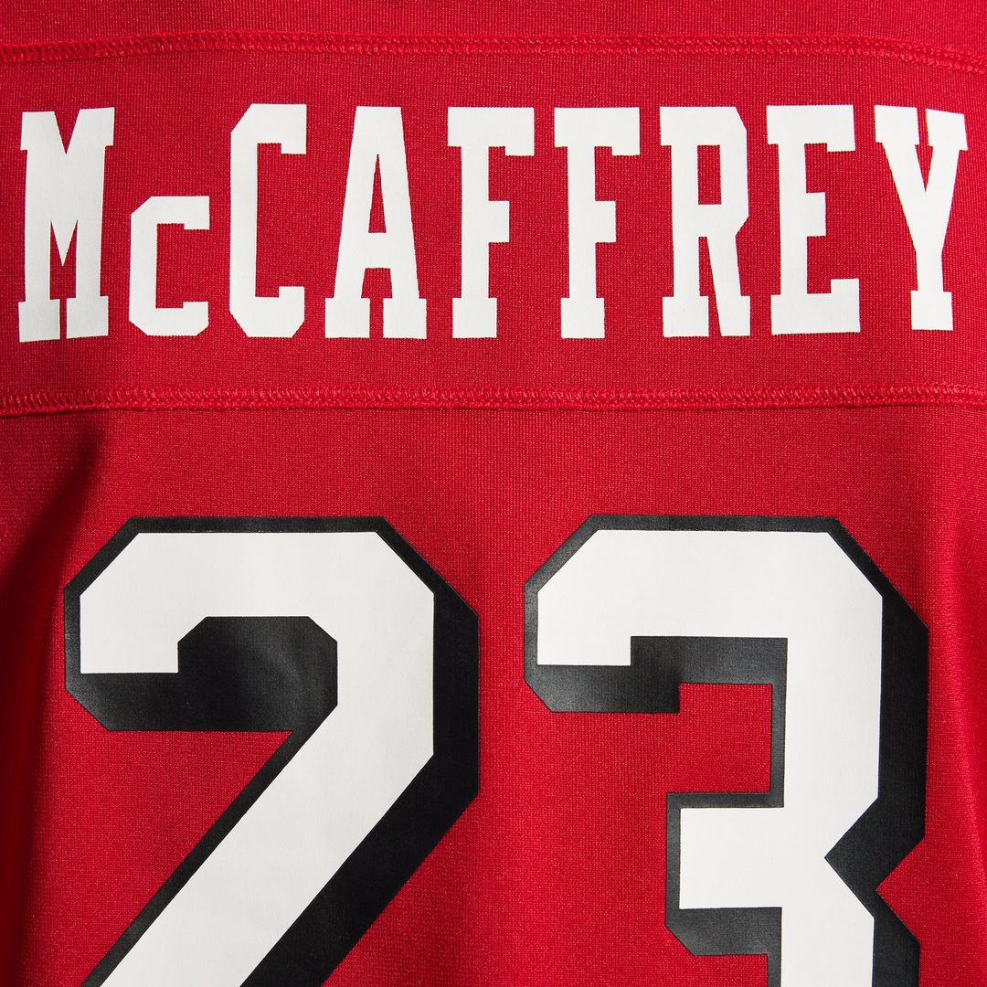 Christian McCaffrey San Francisco 49ers Women's Player Jersey - Scarlet