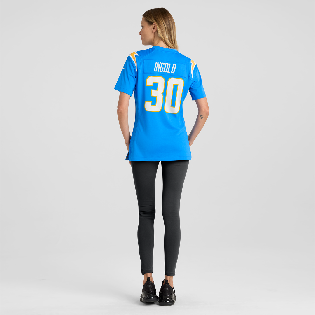 Alec Ingold Los Angeles Chargers Women's Team Game Jersey - Powder Blue