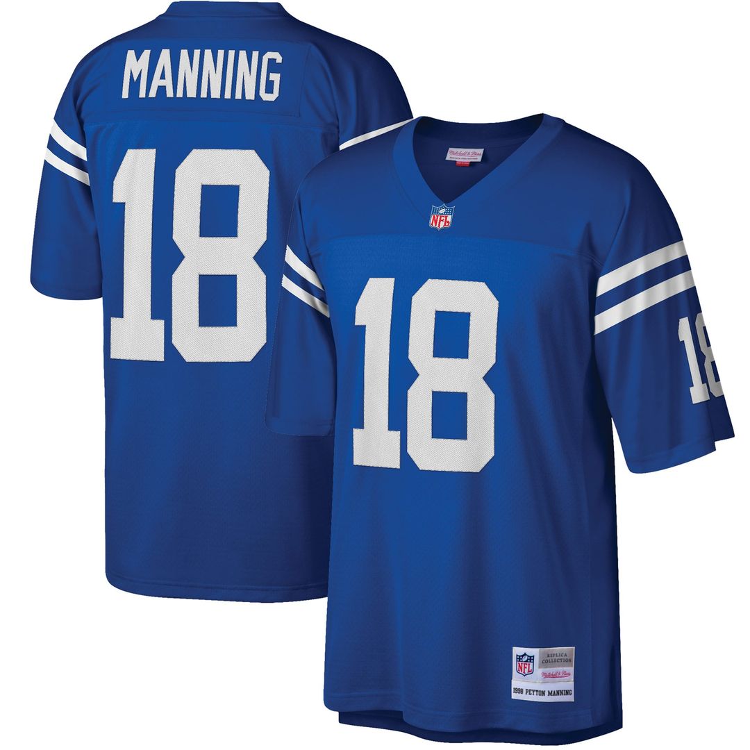 Peyton Manning Indianapolis Colts Big & Tall 1998 Retired Player Replica Jersey - Royal