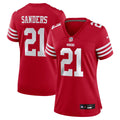 Deion Sanders San Francisco 49ers Women's Retired Player Game Jersey - Scarlet