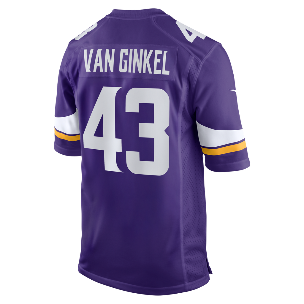 Andrew Van Ginkel Minnesota Vikings Team Game Jersey - Purple