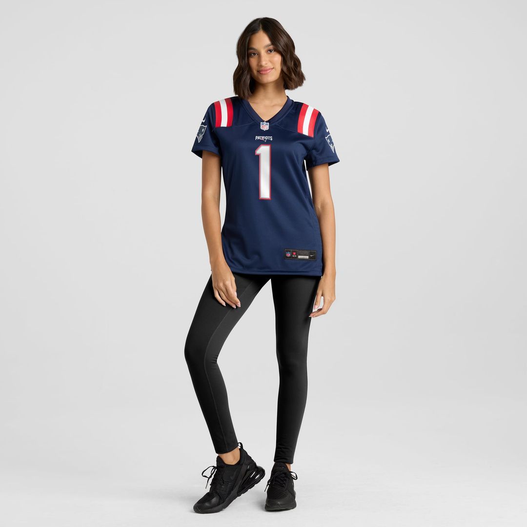 Number 1 Bride New England Patriots Women's Game Jersey - Navy