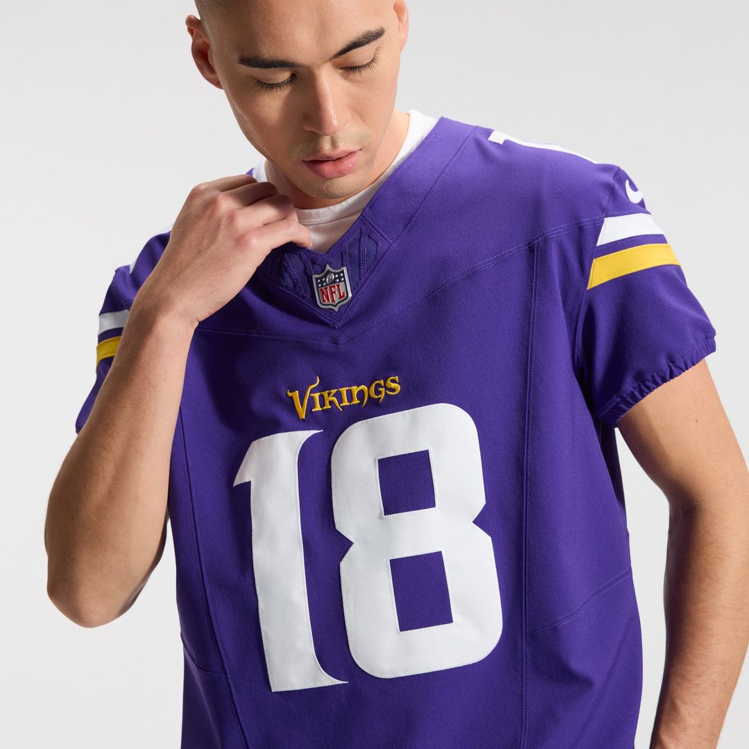 Justin Jefferson Minnesota Vikings Team Vapor F.U.S.E. Elite Jersey - Purple