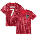 Bijan Robinson Atlanta Falcons Girls Youth Sequin V - Neck Fashion Jersey - Red