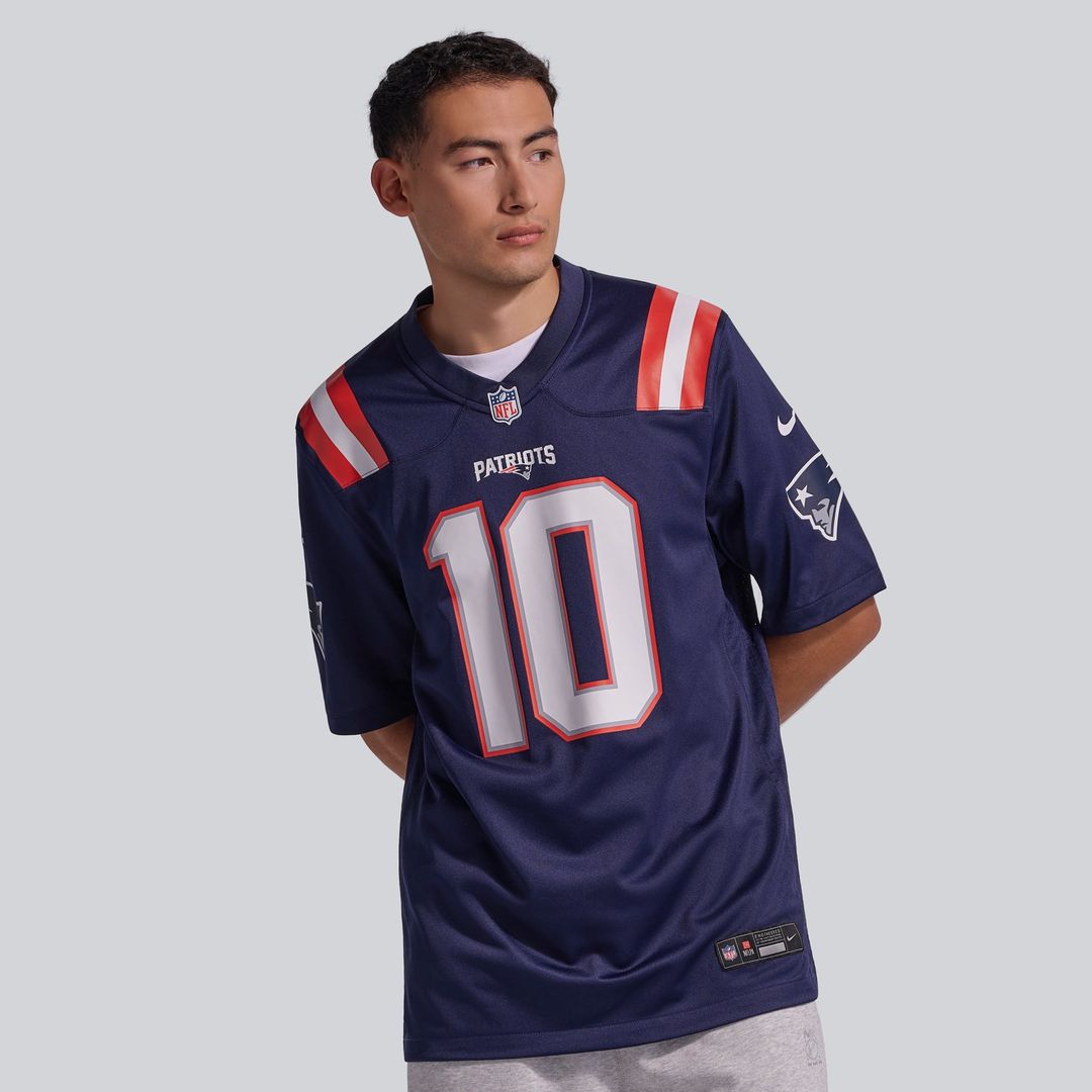 Drake Maye New England Patriots Player Game Jersey - Navy