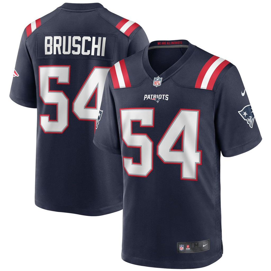 Tedy Bruschi New England Patriots Game Retired Player Jersey - Navy