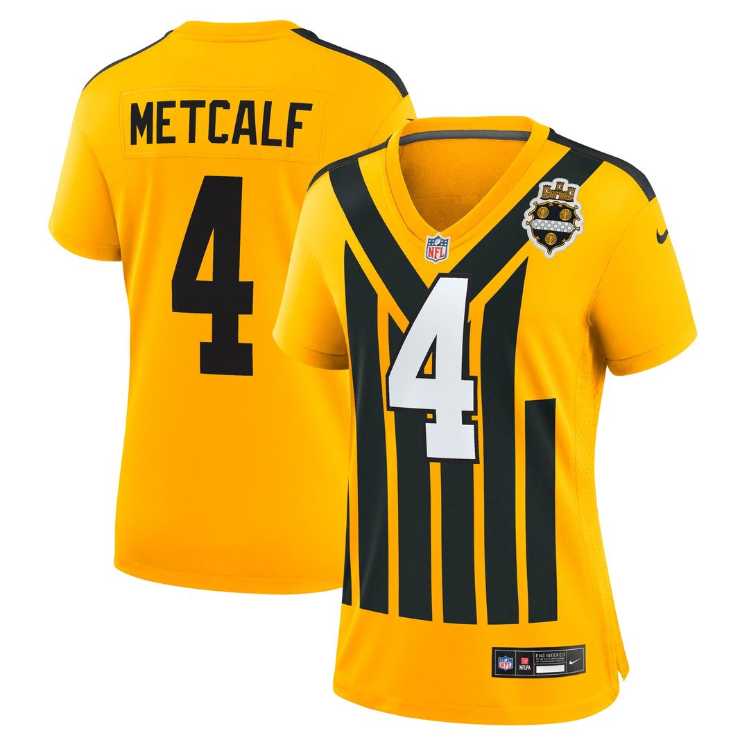 DK Metcalf Pittsburgh Steelers Women's Alternate 1933 Throwback Game Jersey - Gold
