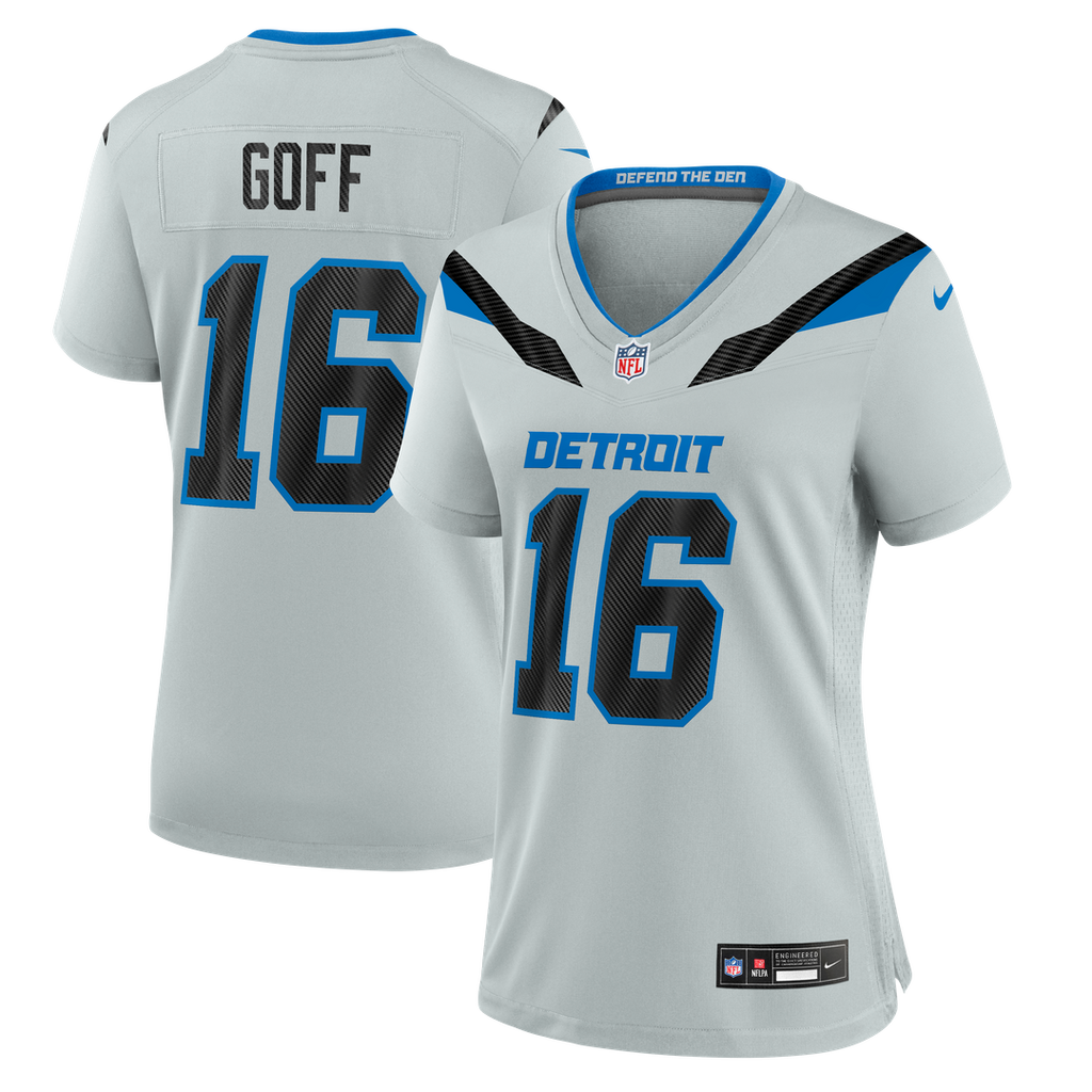 Jared Goff Detroit Lions Women's 2026 Rivalries Collection Game Jersey - Silver