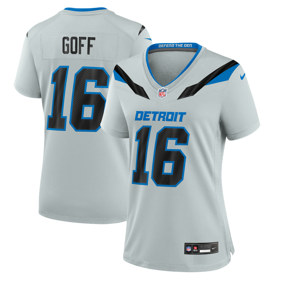 Jared Goff Detroit Lions Women's 2026 Rivalries Collection Game Jersey - Silver