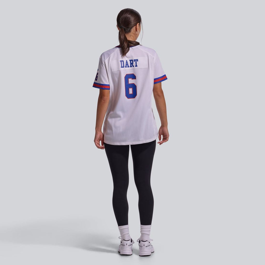 Jaxson Dart New York Giants Women's Alternate Vintage White Game Jersey - White