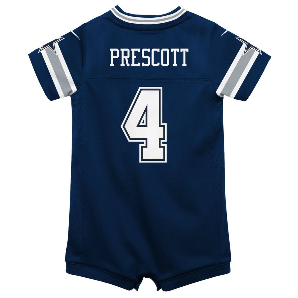 Dak Prescott Dallas Cowboys Infant Game Jersey Romper - Navy