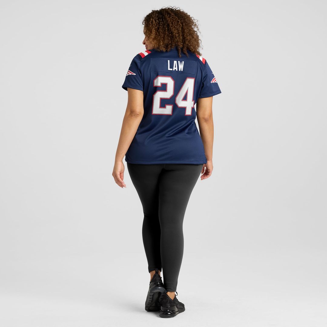Ty Law New England Patriots Women's Game Retired Player Jersey - Navy