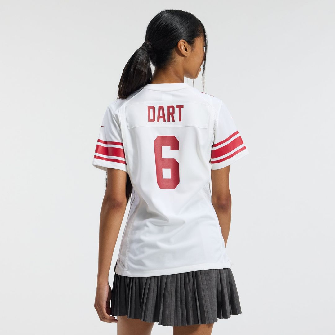 Jaxson Dart New York Giants Women's Game Jersey - White