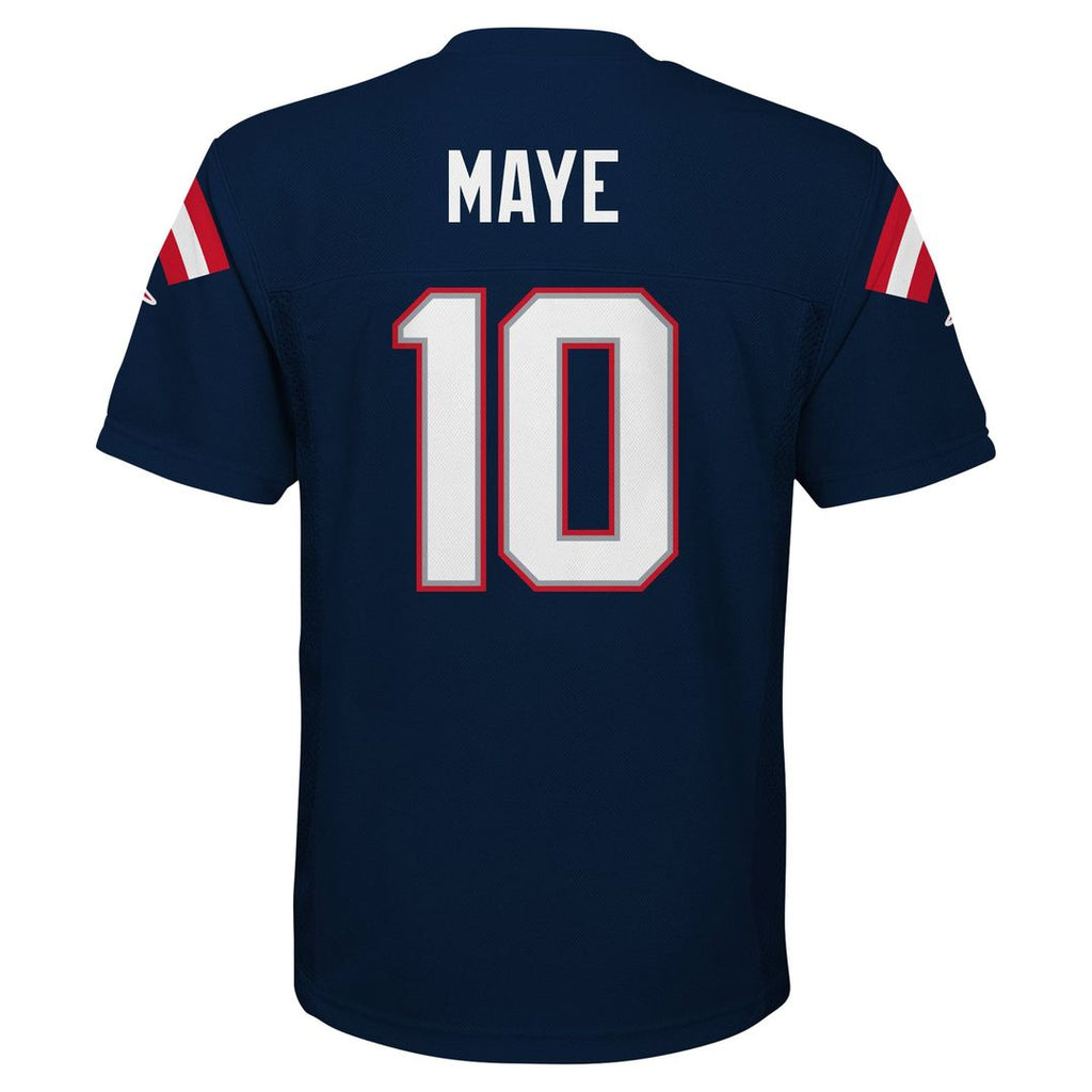 Drake Maye New England Patriots Youth Replica Jersey - Navy