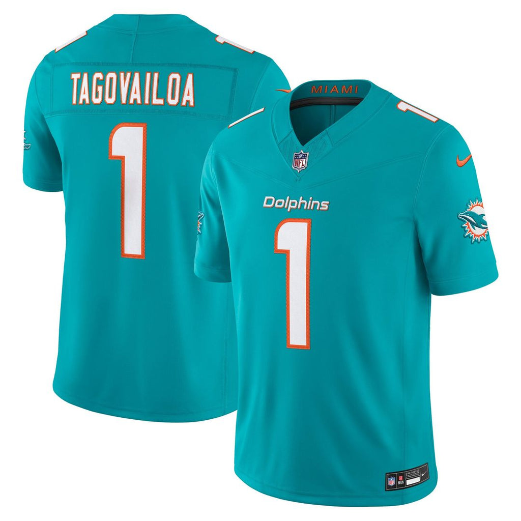 Tua Tagovailoa Miami Dolphins Team Vapor F.U.S.E. Stitched Limited Jersey - Aqua