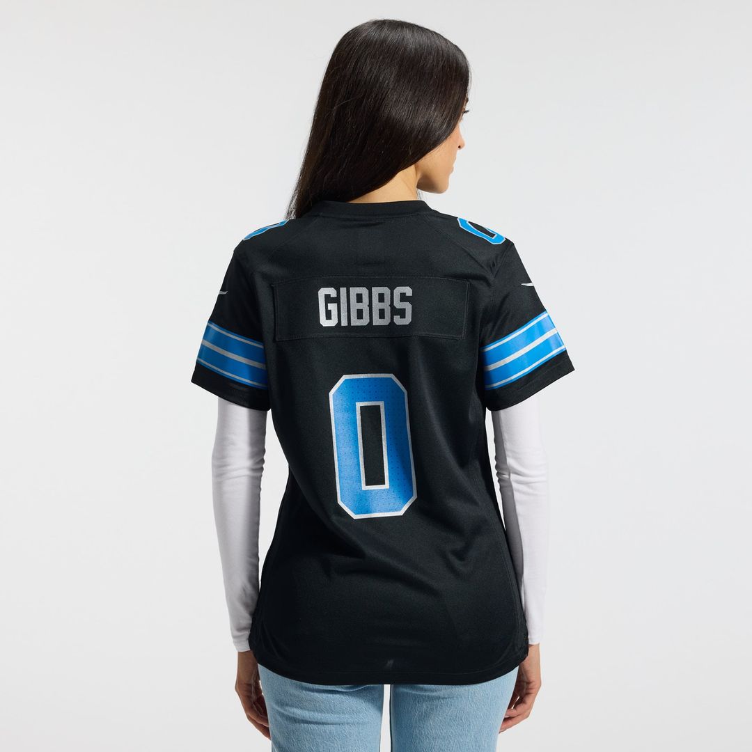 Jahmyr Gibbs Detroit Lions Women's 2nd Alternate Game Player Jersey - Black