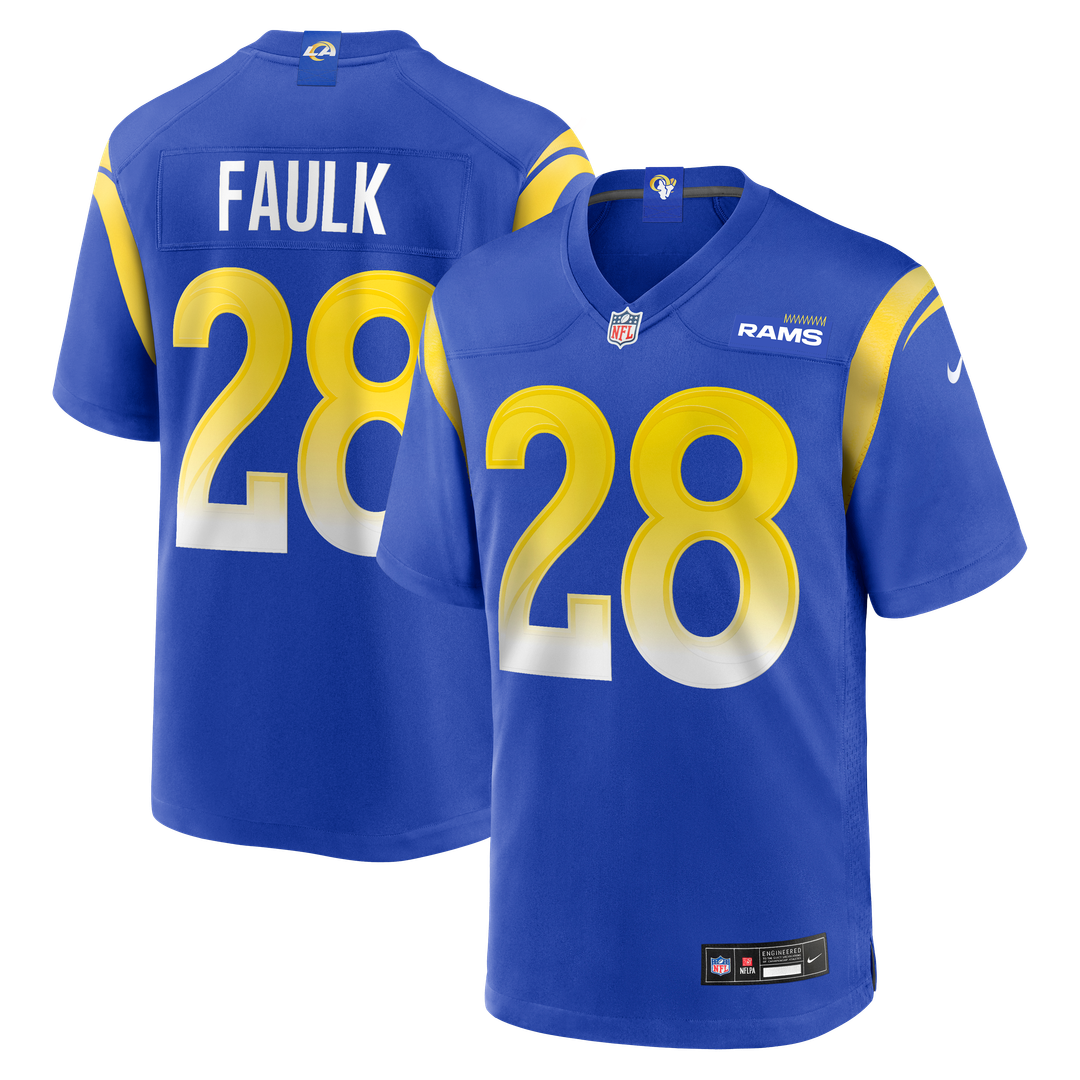 Marshall Faulk Los Angeles Rams Game Retired Player Jersey - Royal