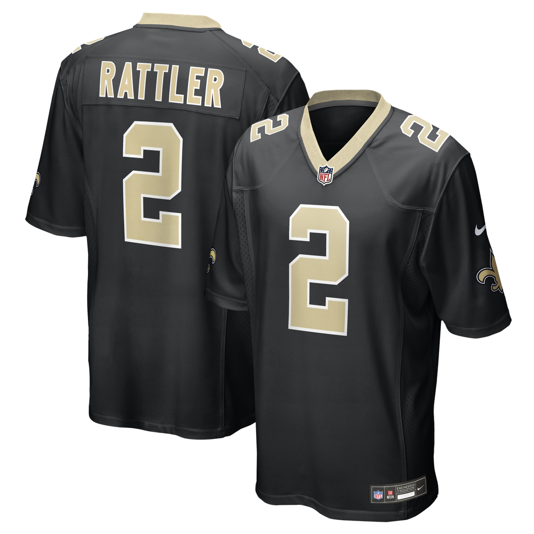 Spencer Rattler New Orleans Saints Team Game Jersey - Black