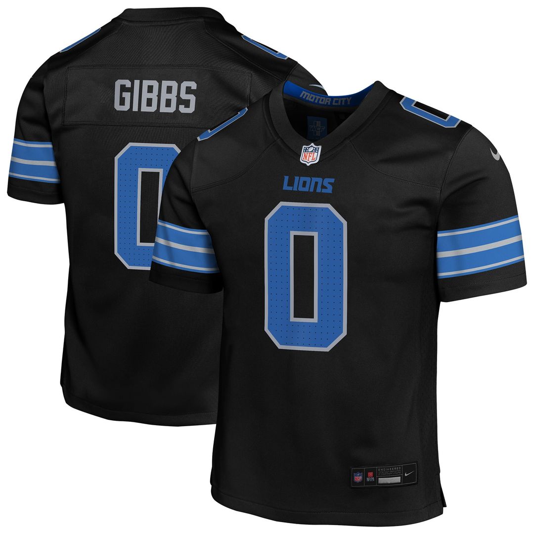 Jahmyr Gibbs Detroit Lions Youth Game Jersey - Blue