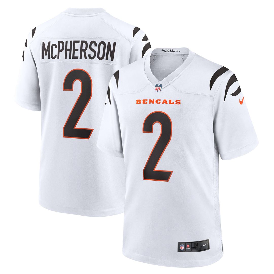 Evan McPherson Cincinnati Bengals Game Player Jersey - White