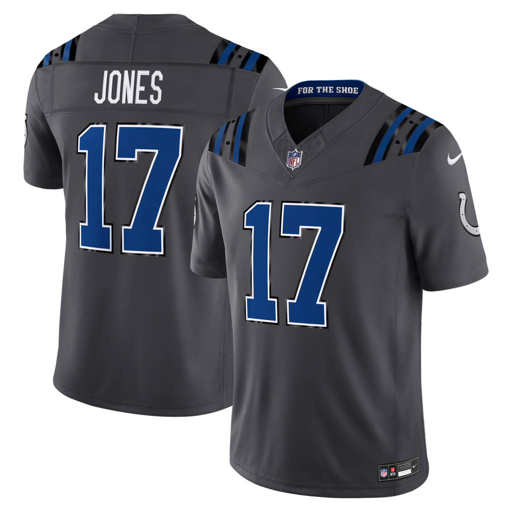 Daniel Jones Indianapolis Colts 2026 Rivalries Collection Stitched Limited Jersey - Anthracite