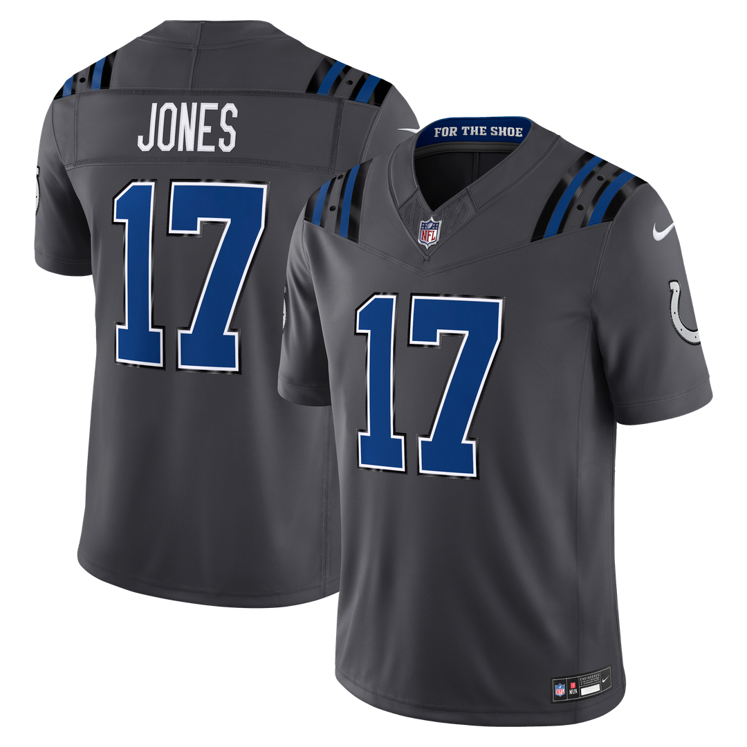 Daniel Jones Indianapolis Colts 2026 Rivalries Collection Stitched Limited Jersey - Anthracite