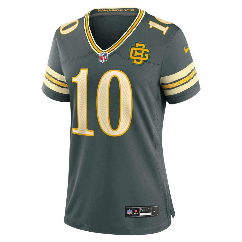 Jordan Love Green Bay Packers Women's 2026 Rivalries Collection Game Jersey - Green