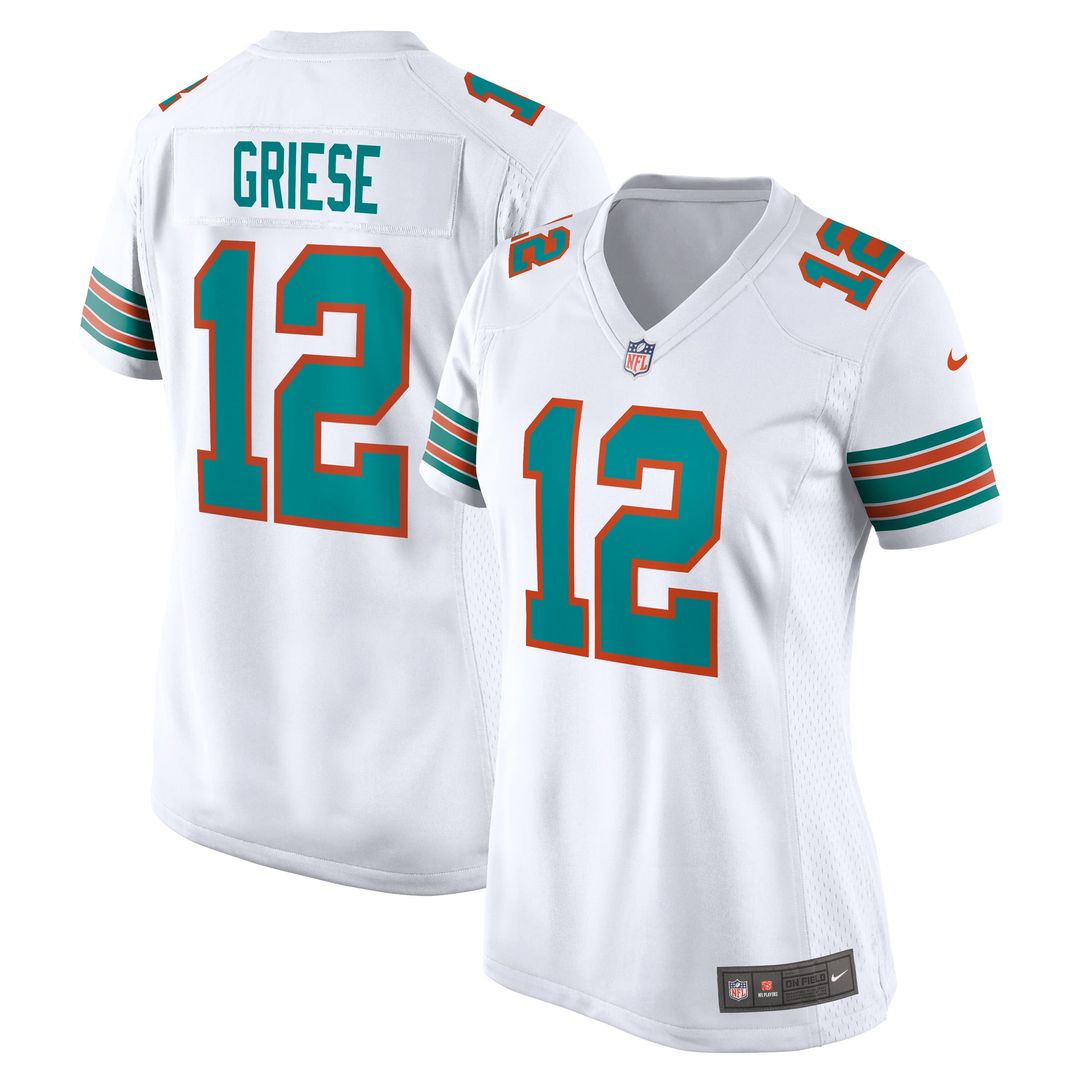 Bob Griese Miami Dolphins Women's Game Retired Player Jersey - Aqua