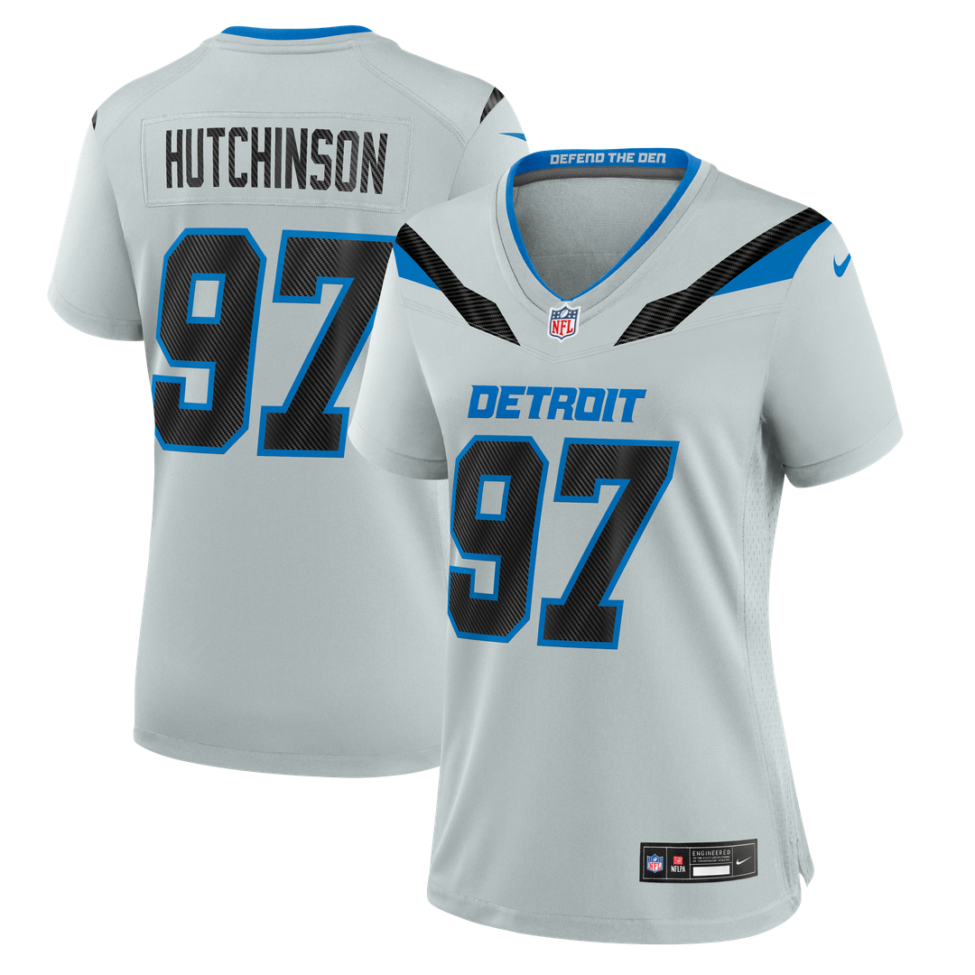 Aidan Hutchinson Detroit Lions Women's 2026 Rivalries Collection Game Jersey - Silver