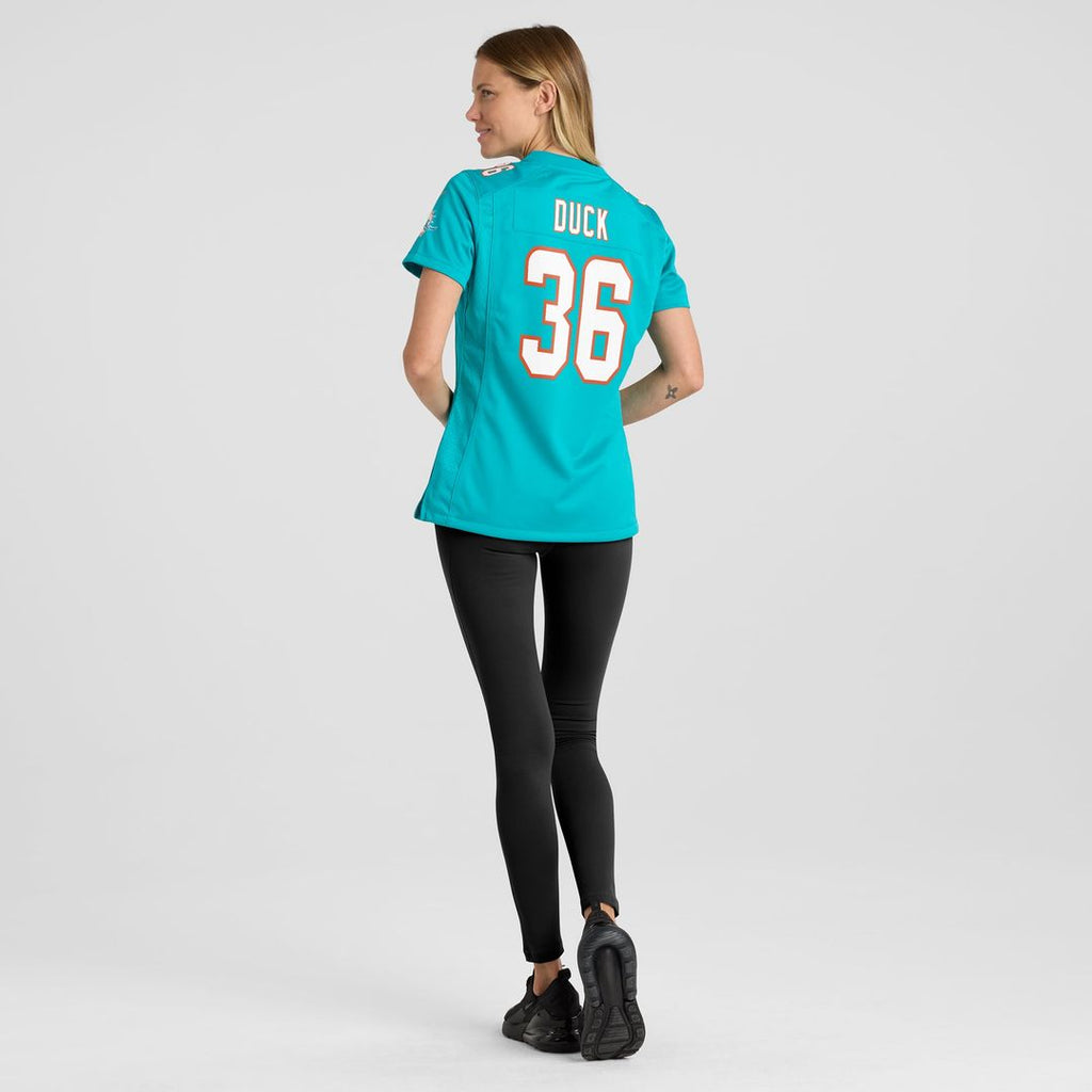 Storm Duck Miami Dolphins Women's Game Jersey - Aqua