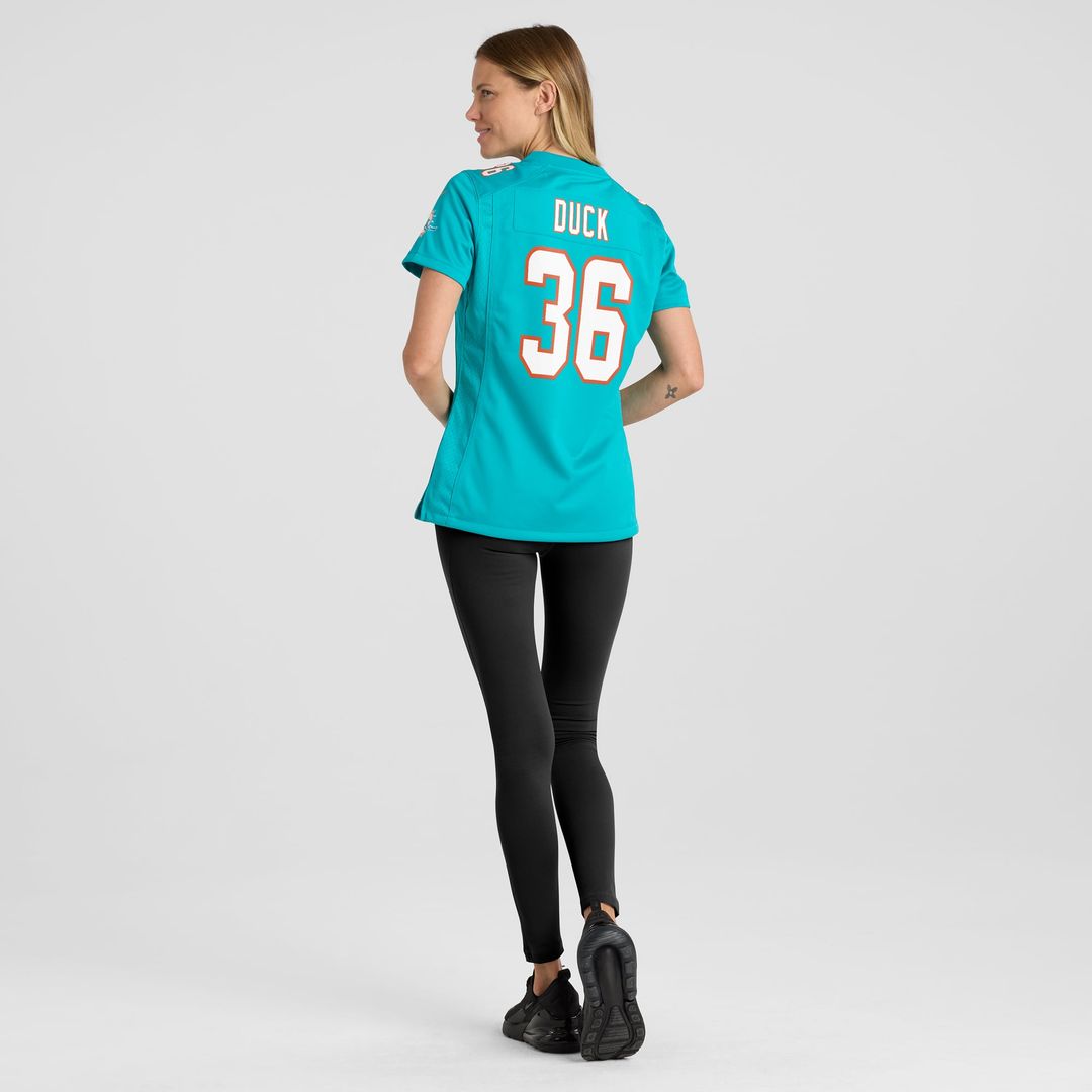 Storm Duck Miami Dolphins Women's Game Jersey - Aqua