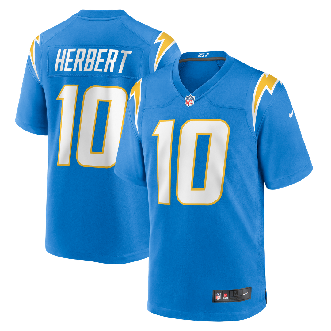 Justin Herbert Los Angeles Chargers Player Game Jersey - Powder Blue
