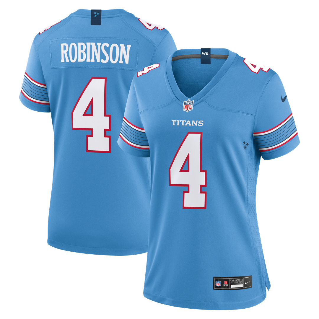 Wan'Dale Robinson Tennessee Titans Women's Team Game Jersey - Light Blue