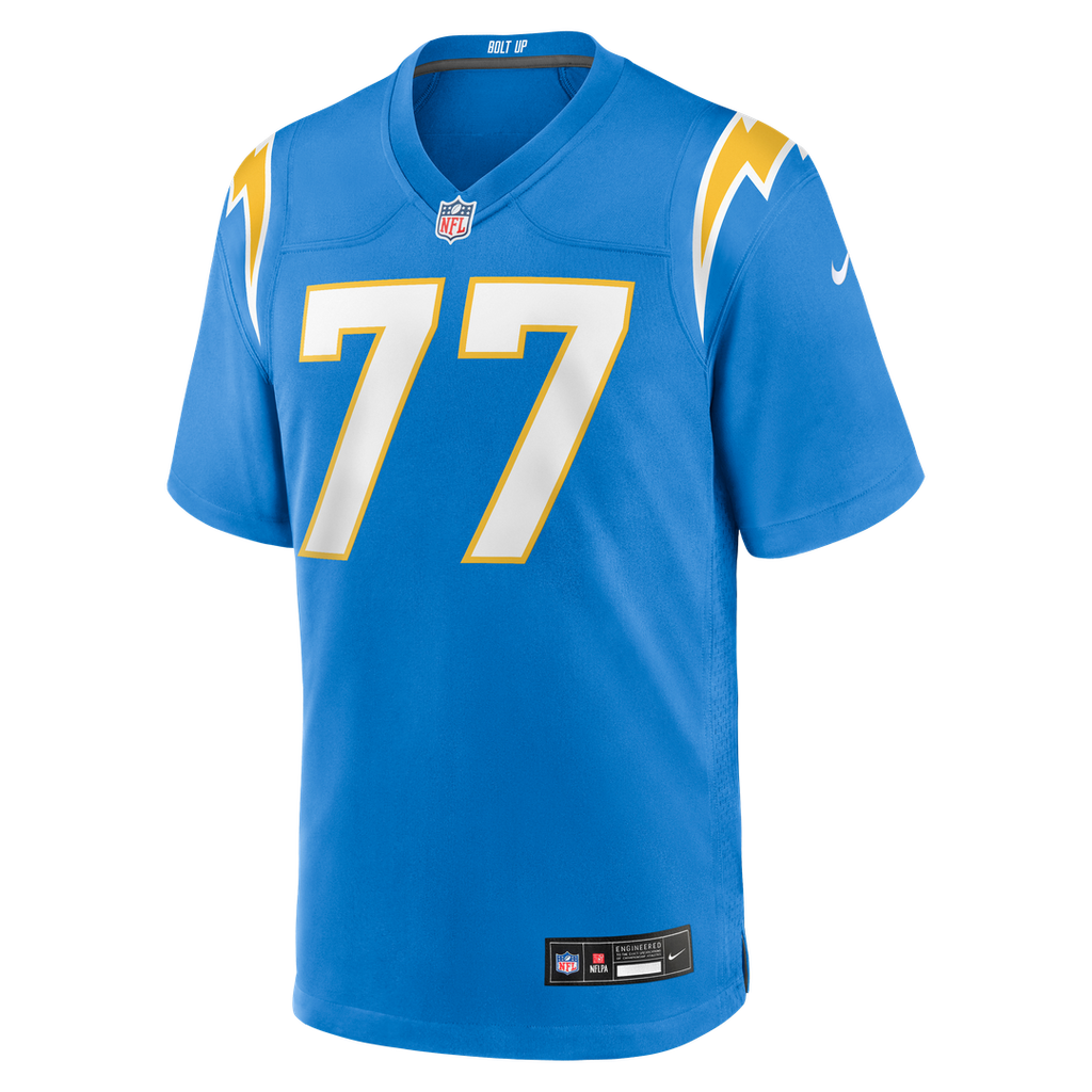 Travis Burke Los Angeles Chargers Team Game Jersey - Powder Blue