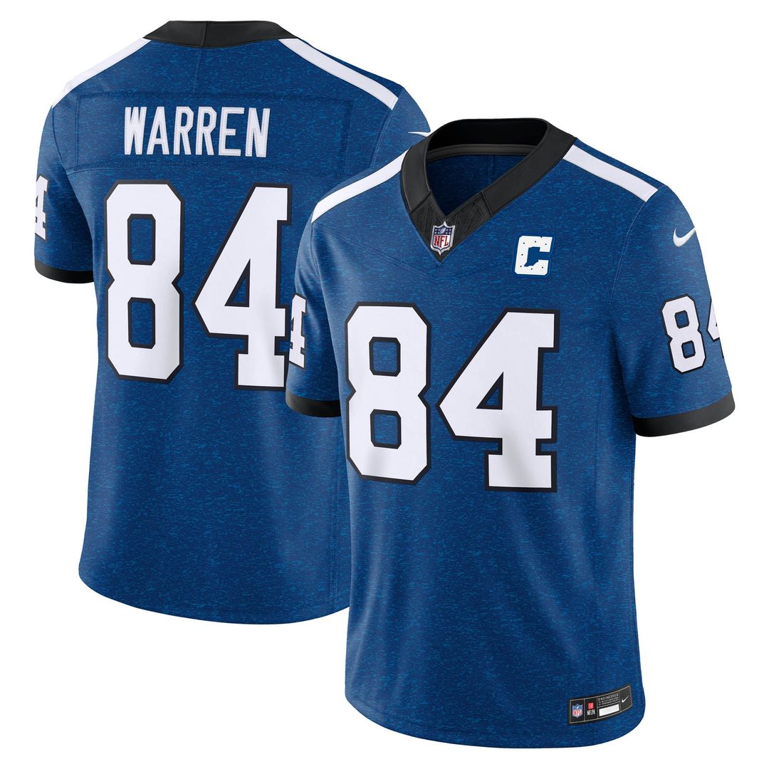 Tyler Warren Indianapolis Colts Alternate Indiana Nights Vapor F.U.S.E. Stitched Limited Jersey - Royal
