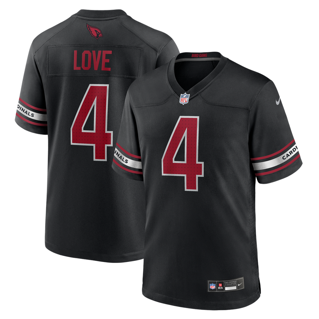 Jeremiyah Love Arizona Cardinals Alternate Game Player Jersey - Black